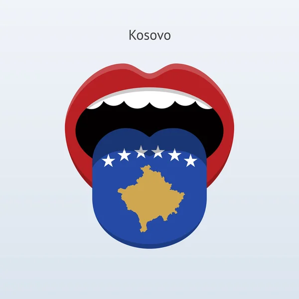 Kosovo jazyk. abstraktní jazyk člověka. — Stockový vektor