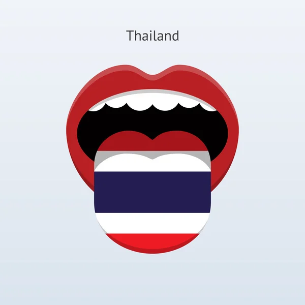 Thailand language. Abstract human tongue. — Stock Vector