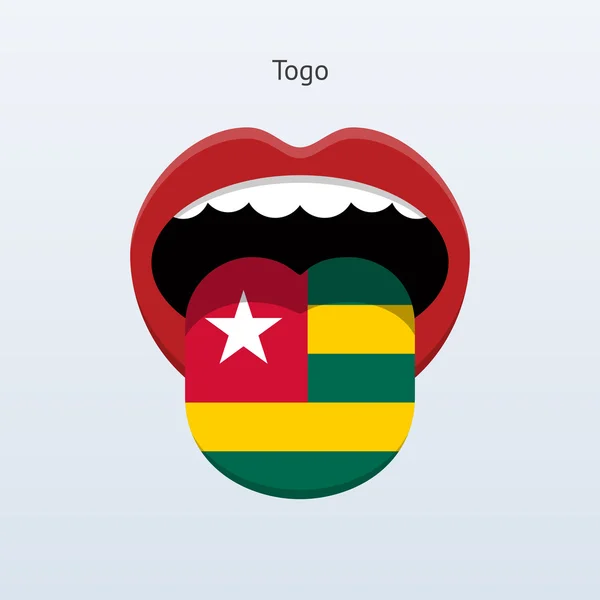 Togo dili. soyut insan dili. — Stok Vektör