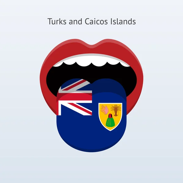 Turks und caicos inseln sprache. — Stockvektor