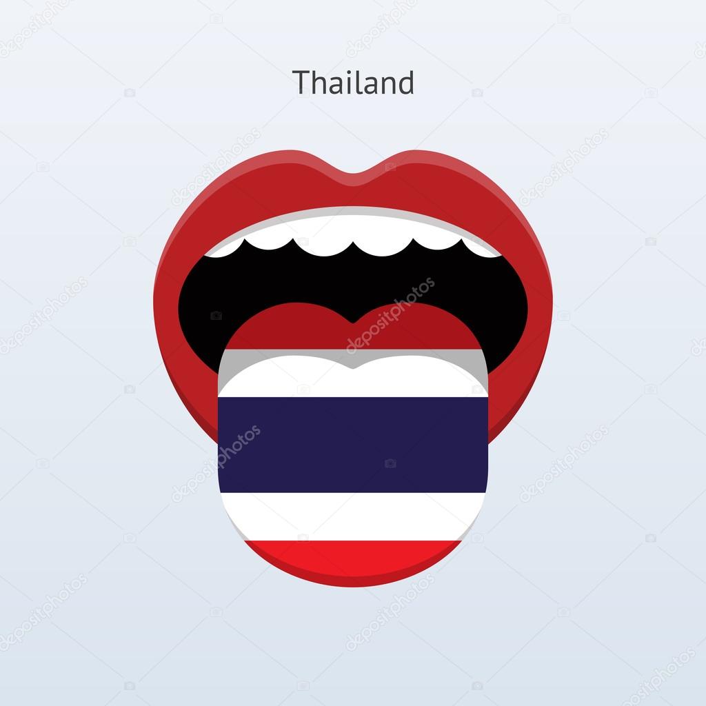 Thailand language. Abstract human tongue.