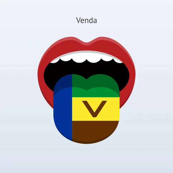 Venda language. Abstract human tongue. — Stock Vector