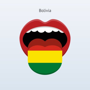 Bolivia language. Abstract human tongue.