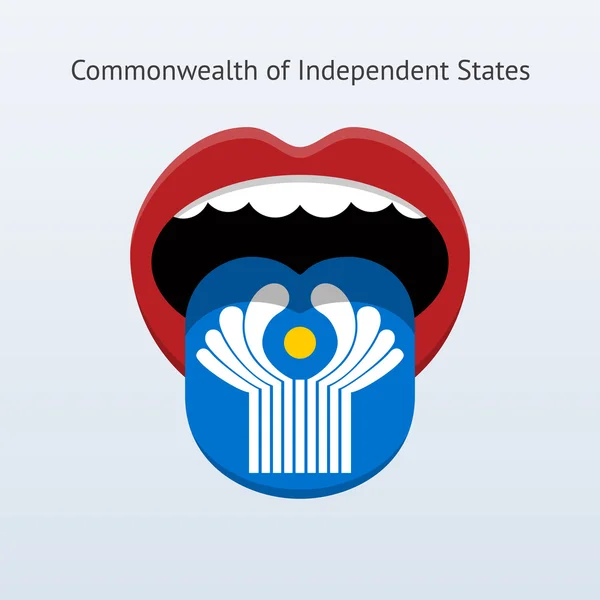 Comunidade de Estados Independentes língua . —  Vetores de Stock