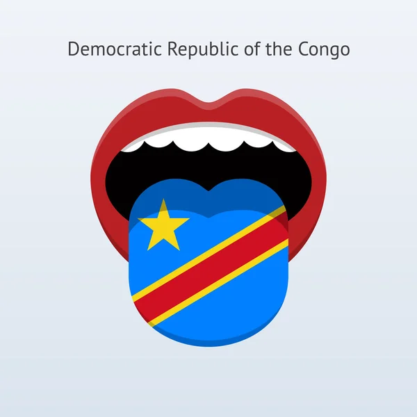 República Democrática del Congo idioma . — Vector de stock