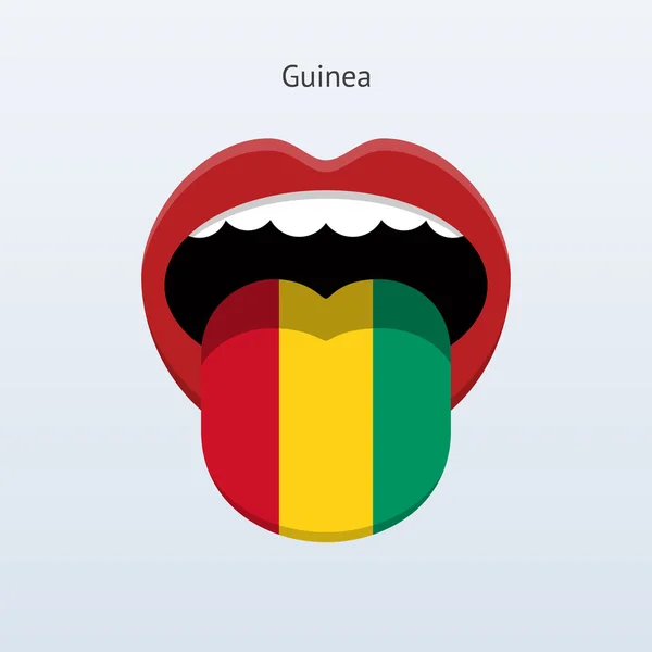 Idioma guineano. Lengua humana abstracta . — Vector de stock