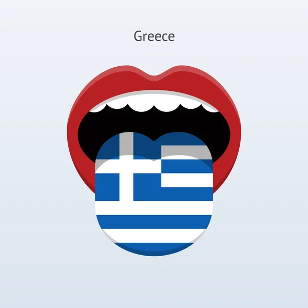 Língua grega. Língua humana abstrata . — Vetor de Stock