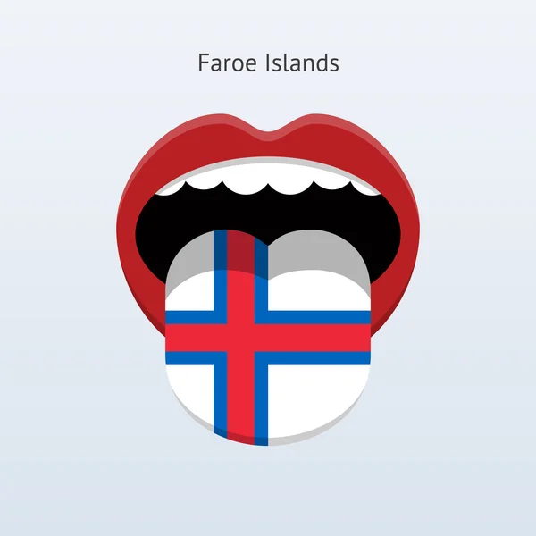 Idioma de las Islas Feroe. Lengua humana abstracta . — Archivo Imágenes Vectoriales