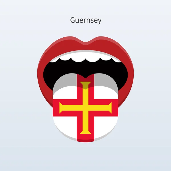 Guernsey language. Abstract human tongue. — Stock Vector