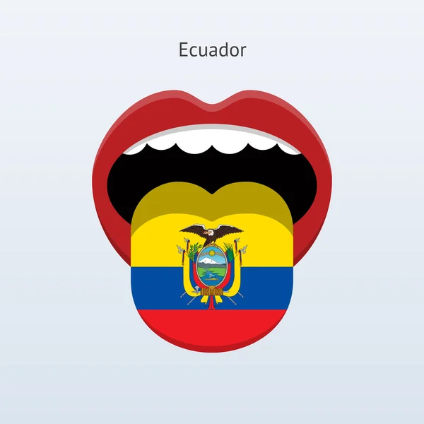 Língua Equador. Língua humana abstrata . — Vetor de Stock