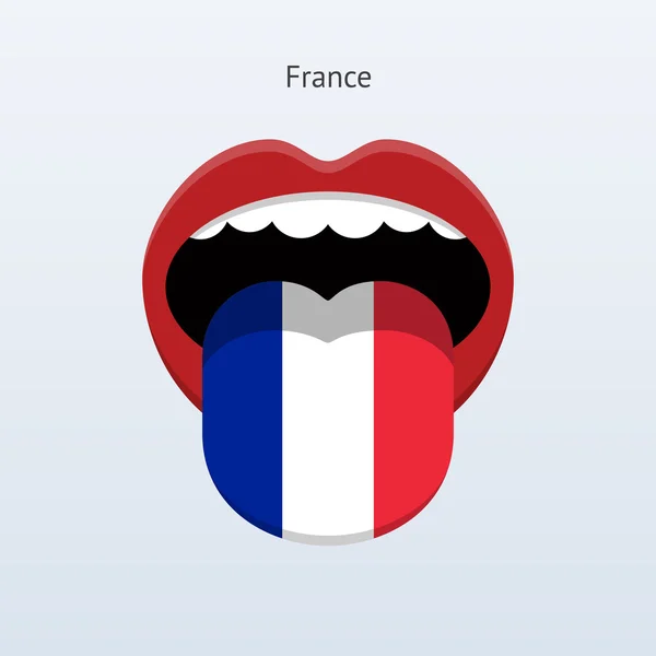 Мова Франції. Анотація людської мови. — стоковий вектор