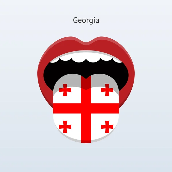 Georgia language. Abstract human tongue. — Stock Vector