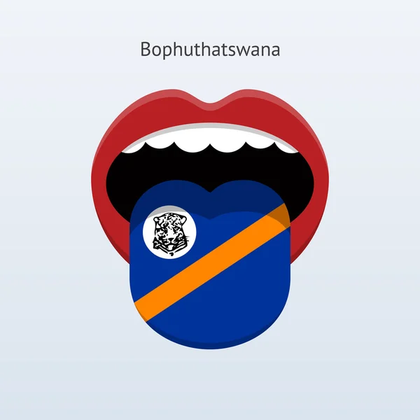 Bophuthatswana dili. soyut insan dili. — Stok Vektör