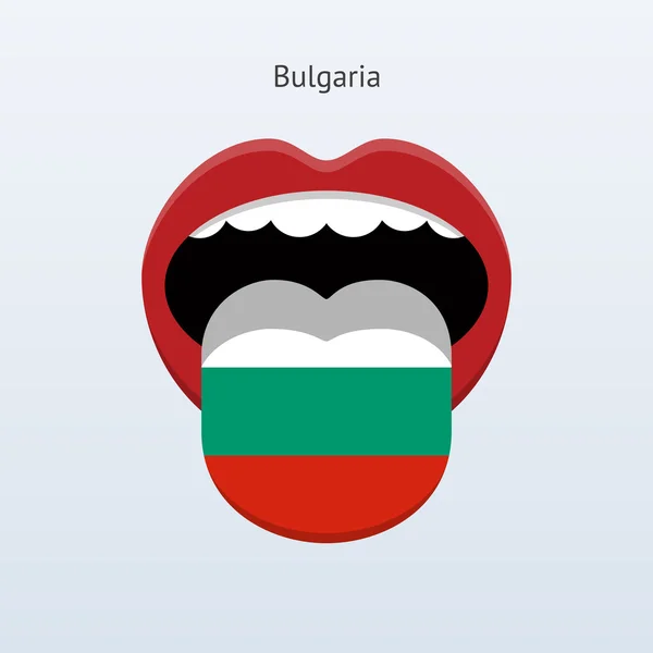 Bulgarian kieli. Abstrakti ihmisen kieli . — vektorikuva