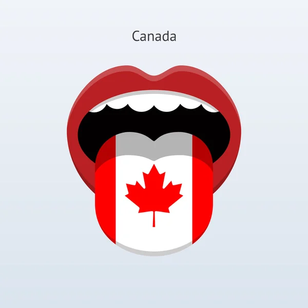 Canada taal. abstracte menselijke tong. — Stockvector