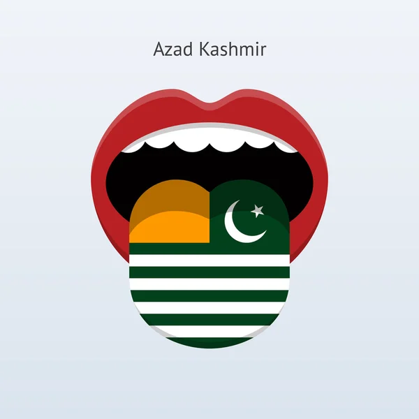 Azad Kaszmir języka. streszczenie ludzki język. — Wektor stockowy