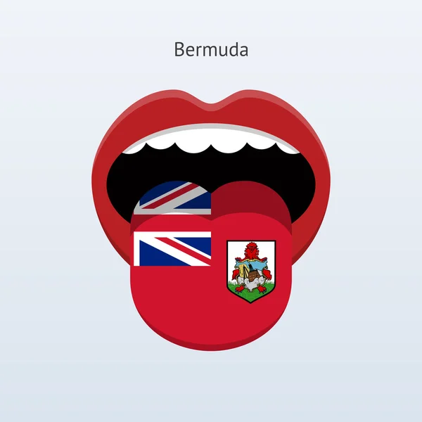 Bermuda language. Abstract human tongue. — Stok Vektör