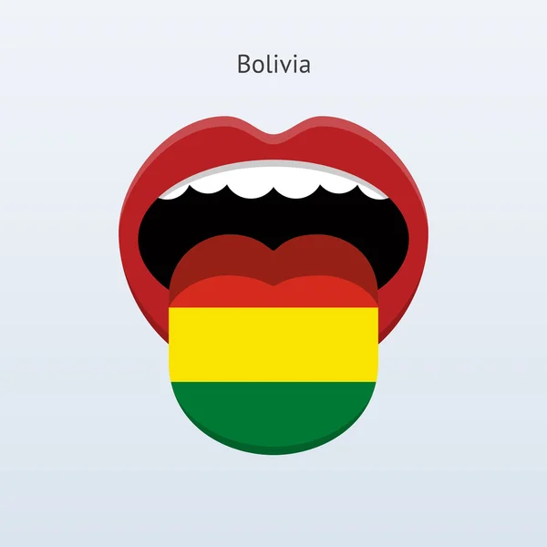 Bolivia language. Abstract human tongue. — Stock Vector