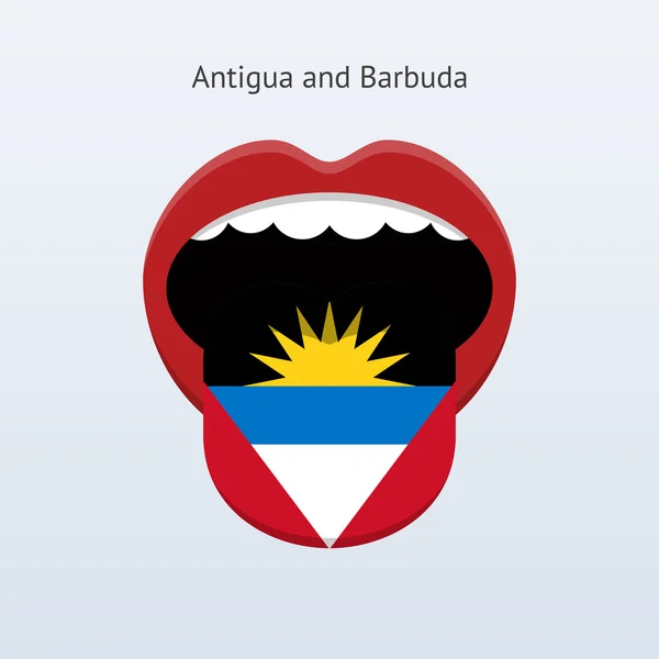 Antigua and Barbuda language. Abstract human tongue. — Stock Vector