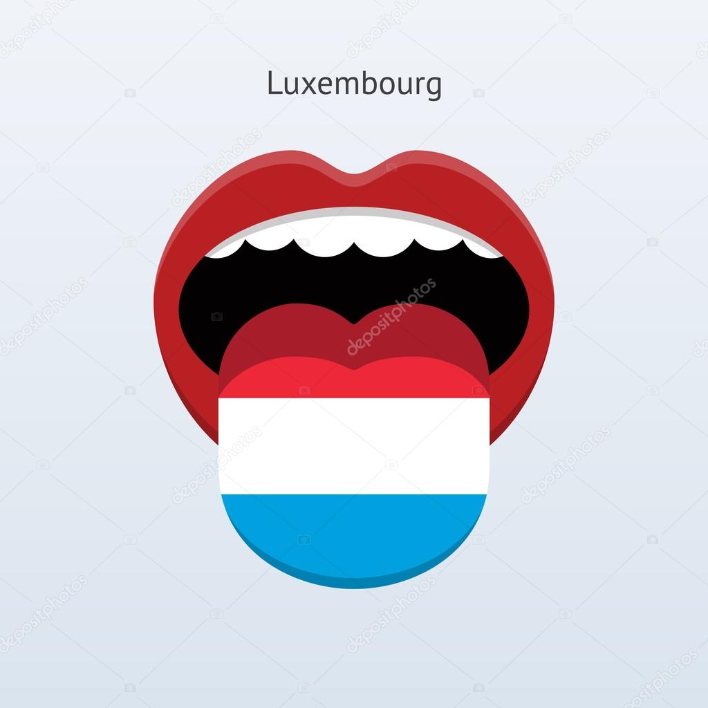 Luxembourg language. Abstract human tongue.