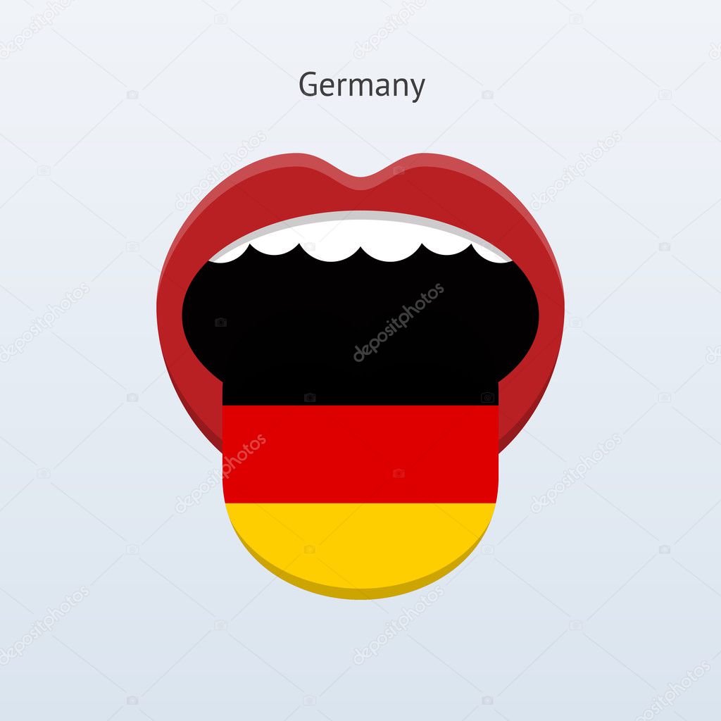 Germany language. Abstract human tongue.