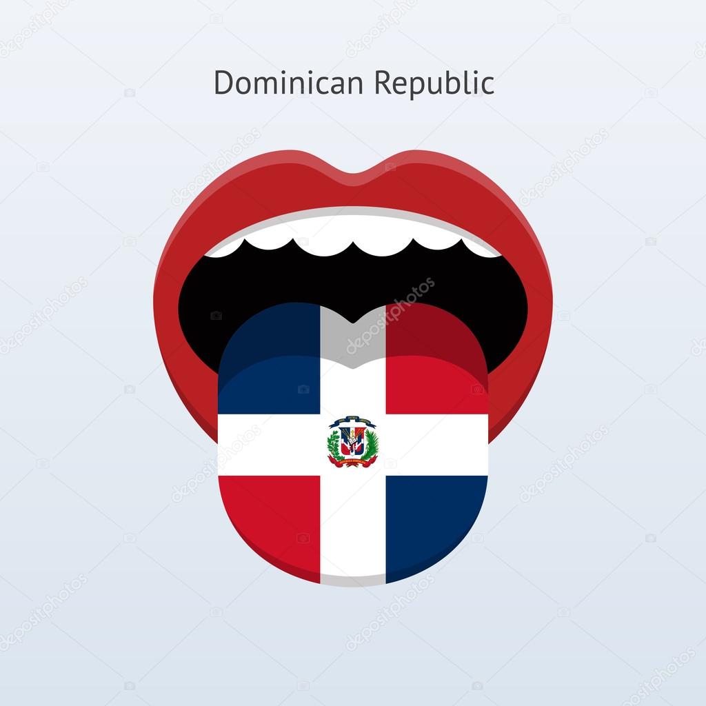Dominican Republic language. Abstract human tongue.