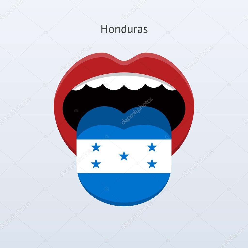 Honduras language. Abstract human tongue.