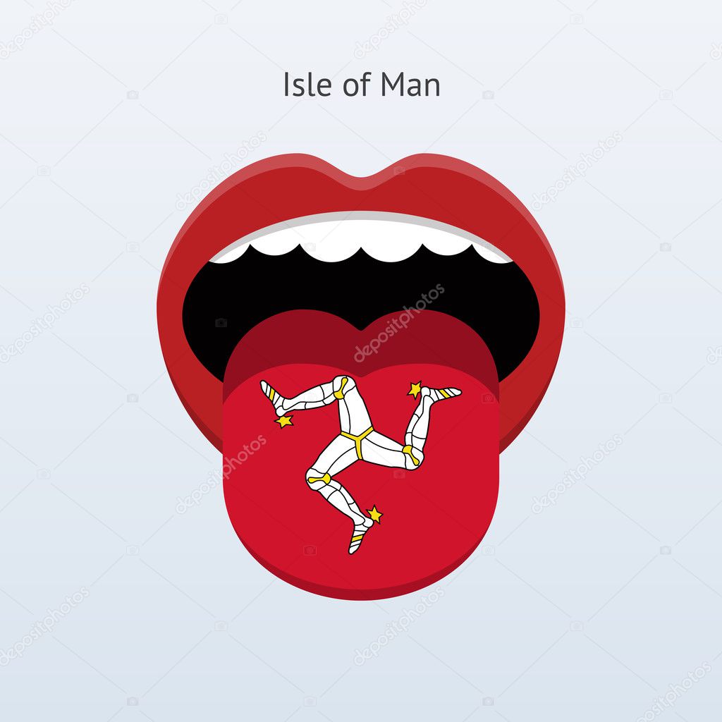 Isle of Man language. Abstract human tongue.