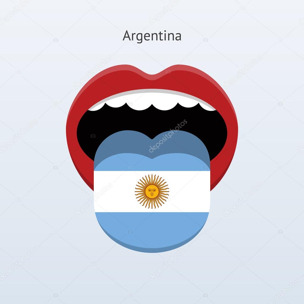 Argentina language. Abstract human tongue.