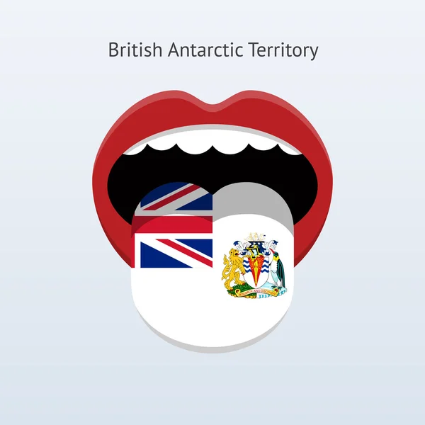 Língua do Território Antártico Britânico . — Vetor de Stock