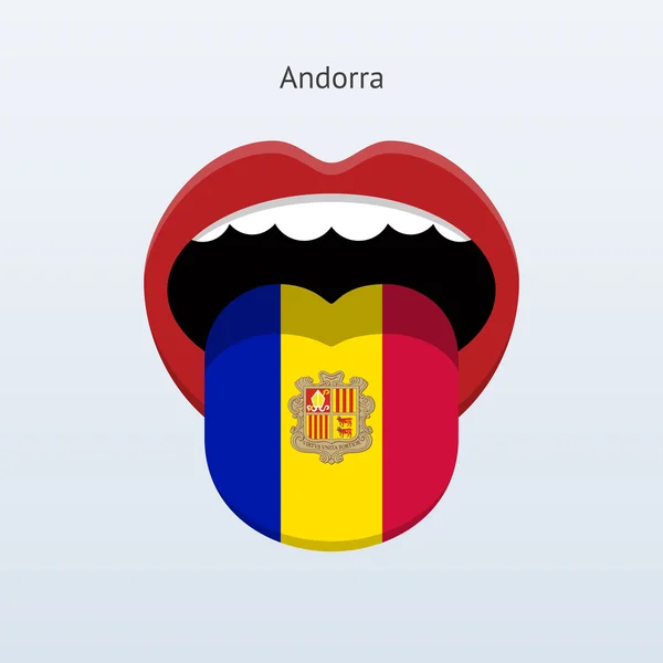 Andorra-sprache. abstrakte menschliche Zunge. — Stockvektor