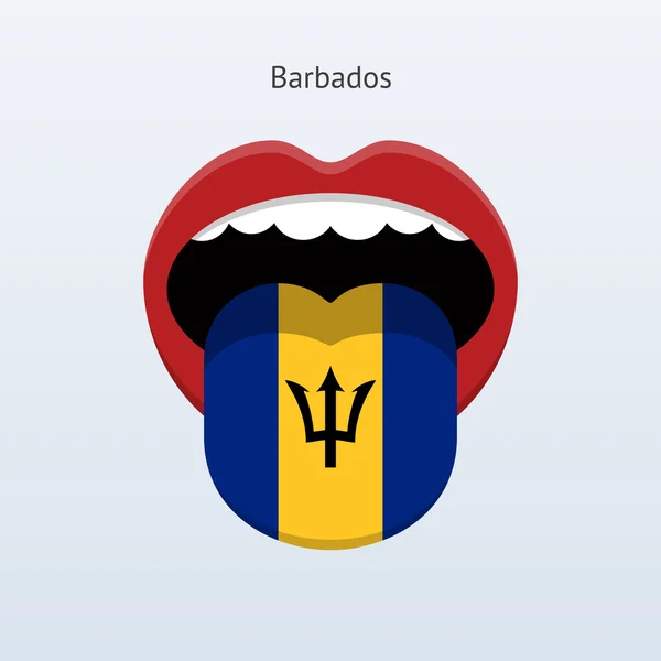 Barbados language. Abstract human tongue. — Stock Vector