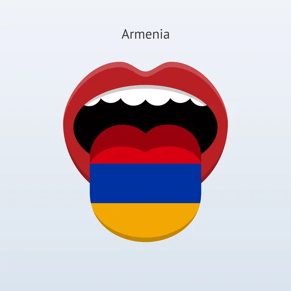 Armenia language. Abstract human tongue. — Stock Vector