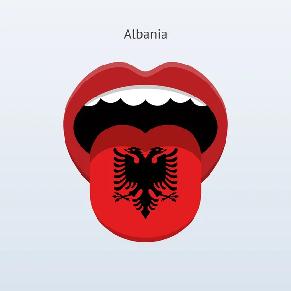 Idioma de Albania. Lengua humana abstracta . — Vector de stock