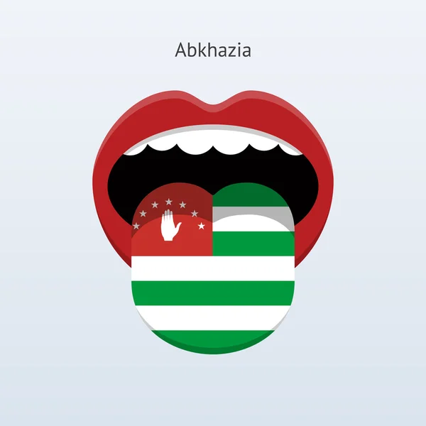 Abkhazia language. Abstract human tongue. — Stock Vector