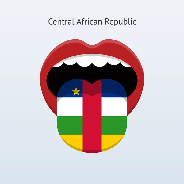 Centraal-Afrikaanse Republiek taal. abstracte menselijke tong. — Stockvector