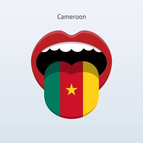Lingua camerunese. Lingua umana astratta . — Vettoriale Stock