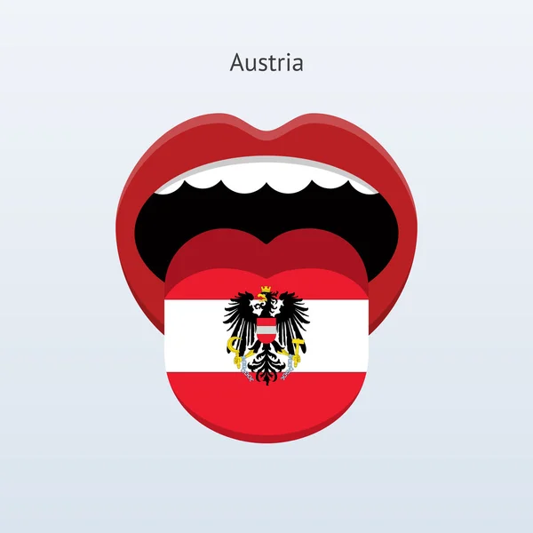 Austria języka. streszczenie ludzki język. — Wektor stockowy