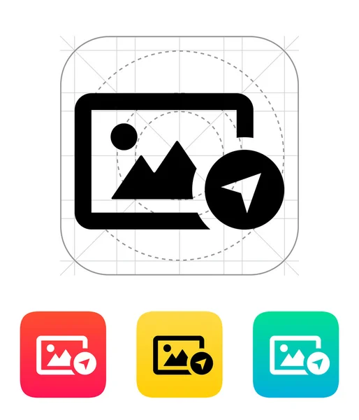 Ubicación icono de foto . — Archivo Imágenes Vectoriales