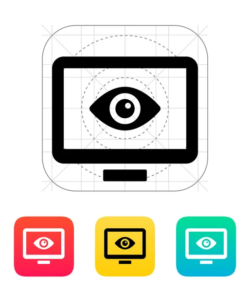 Computer monitoring icon. — Stock Vector