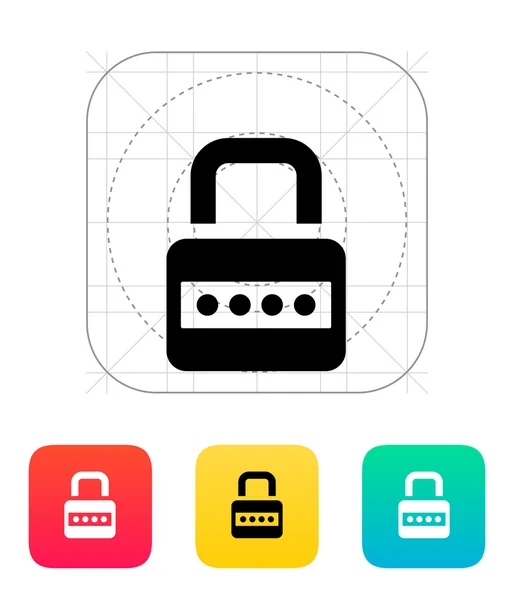 Lock with password icon. — Stock Vector