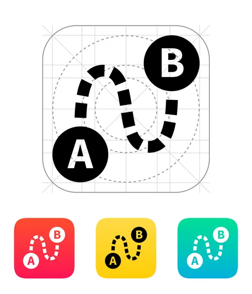 Mapping trajectory icon. — Stock Vector