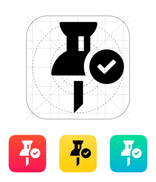 Mapeo icono de pin de verificación . — Archivo Imágenes Vectoriales