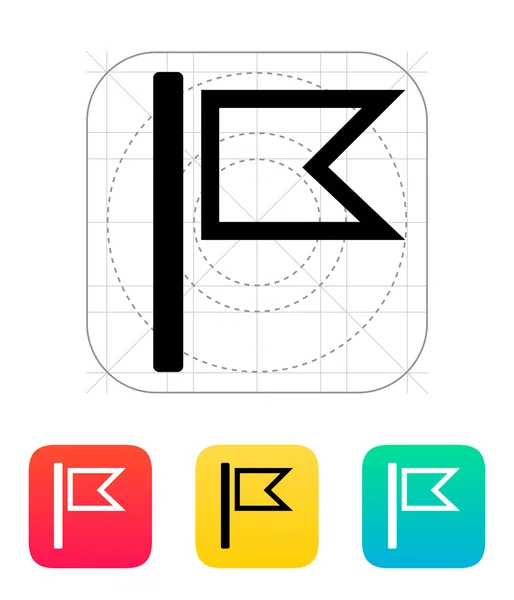 Burgee vlag, pictogram. — Stockvector