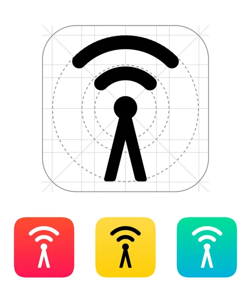 Antennen sänder radio Signalsymbolen. — Stock vektor