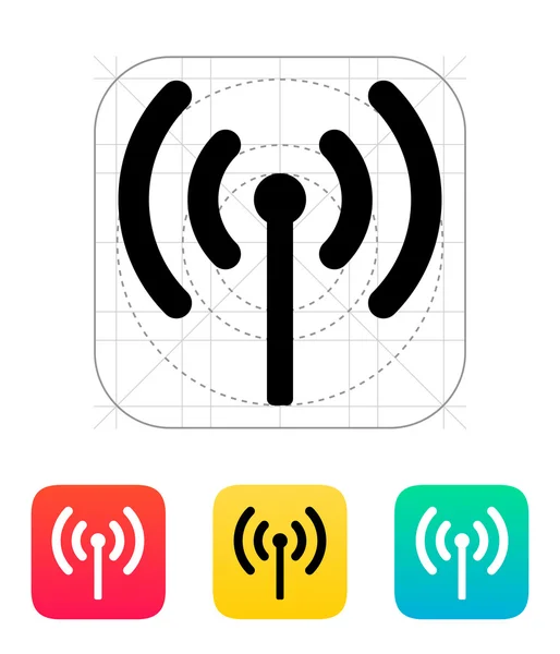 Radio antenn sändande Signalsymbolen. — Stock vektor