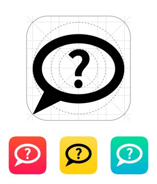 SSS balonu simgesinin.