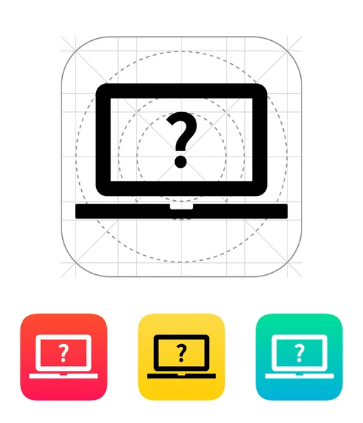 Help en faq laptop pictogram. — Stockvector