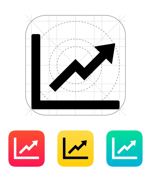 Gráfico acima ícone . — Vetor de Stock