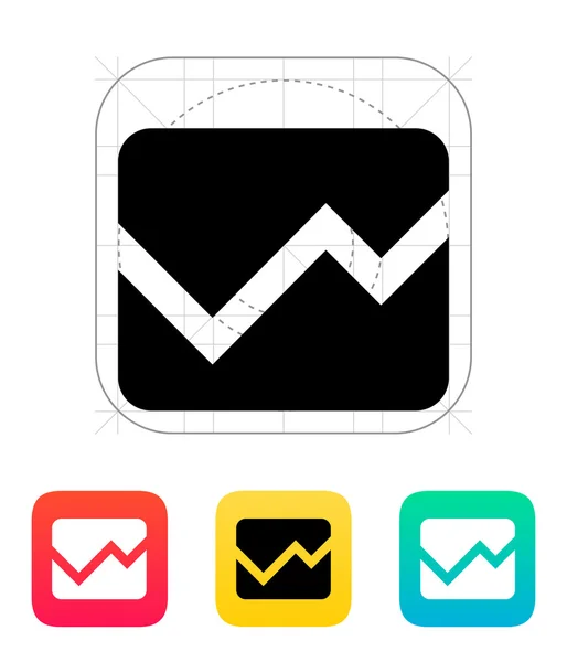 Icona del grafico a linee . — Vettoriale Stock